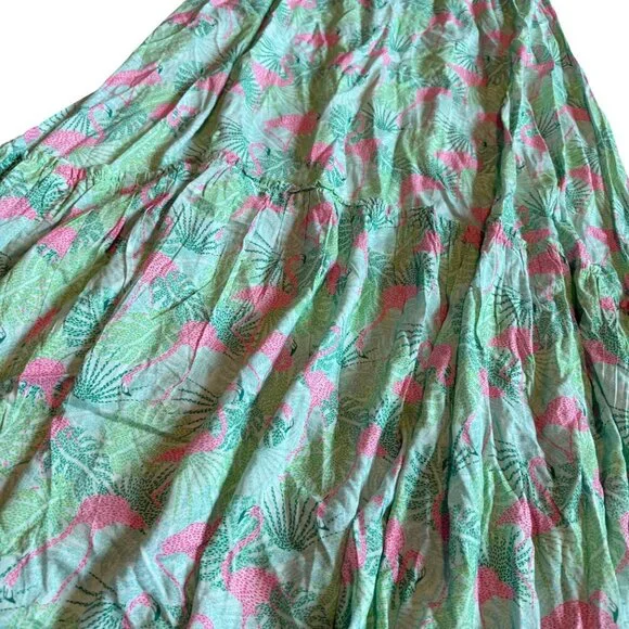 Kenny Flowers The Sunshine State Vacation Maxi Dress Flamingo Beach Size Large - Picture 8 of 12